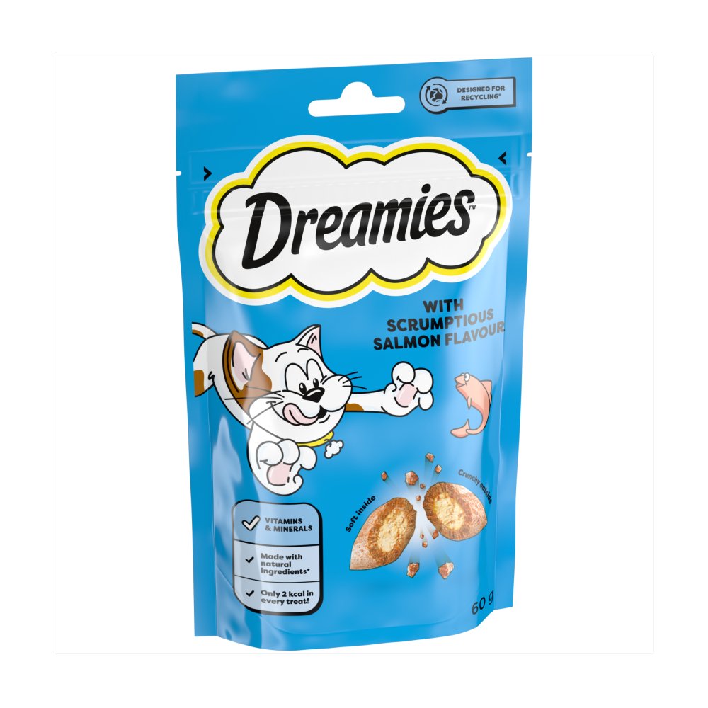 DREAMIES Cat Treat Biscuits With Salmon Flavour 60g